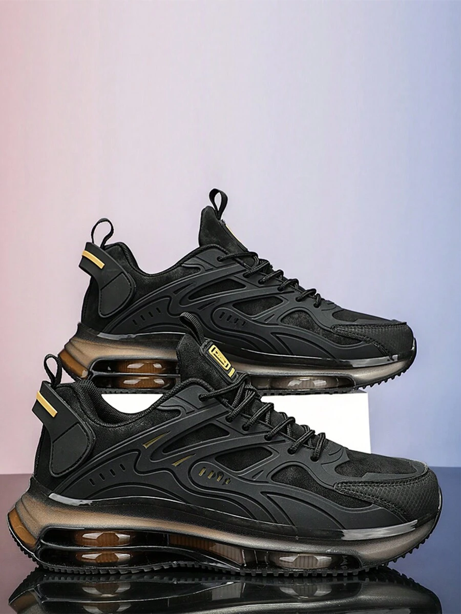 Men's Casual Air Cushion Sports Shoes, Comfortable Shock Absorption And Non-Slip Design Running Shoes, Suitable For Outdoor Sports And Daily Wear