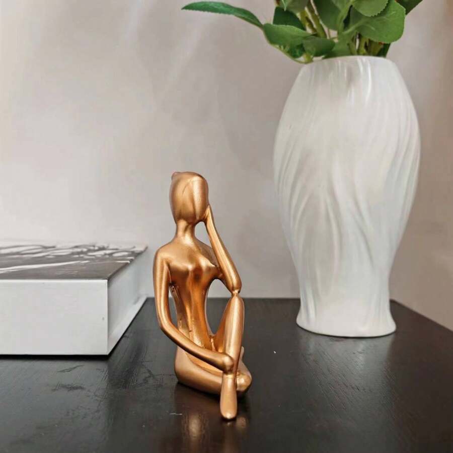 Scandinavische Stijl Luxe Yoga Meisje Hars Ambachtelijke Ornamenten, Moderne Woondecoratie Voor TV Kast, Wijnkast Beste Geschenken