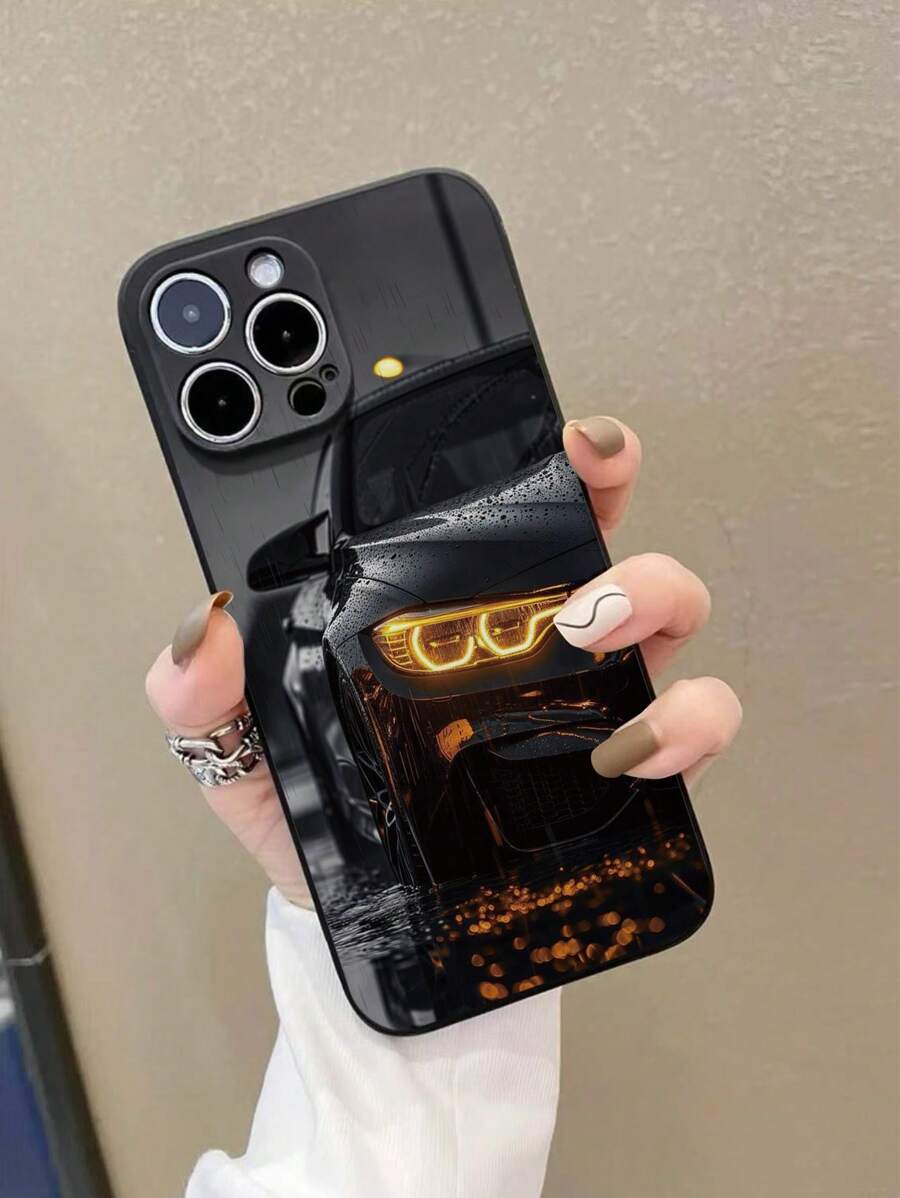 Car Painted Black Tech Style Hollow Graphic Simple Shockproof Thick Phone Protective Case Compatible With IPhone 16/16 Pro Max, 15 XR/7/8, 15 Pro Max, 12 Pro Max, 13 Pro Max, 14 Pro Max, 13, 14, 11, 12P, 14P, 11P, 12P, XS, XR, 7/8P, 7/8 GES2, A13 4G, A22, A21S, A51 4G, A52, S22 Ultra, A33 5G, Compatible With Redmi 10, Redmi Note 11 4G, Redmi 11 Lite, A53, TPU A14/A23/S23 Ultra, S24, A14, A15, S23, A73, A15, A34, Redmi Phone Cases