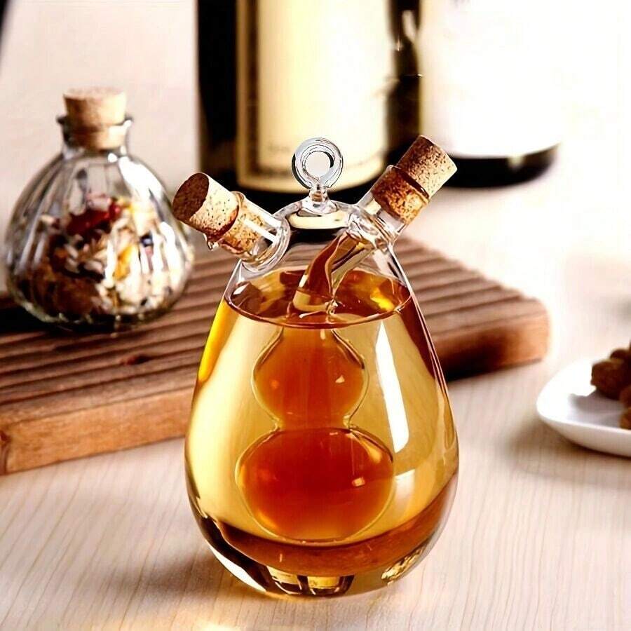 1pc Oil Dispenser, Olive Oil Dispenser Bottle,Glass Oil Dispenser Bottle for Kitchen Cooking Frying Baking BBQ Pancake Air Fryer Marinating