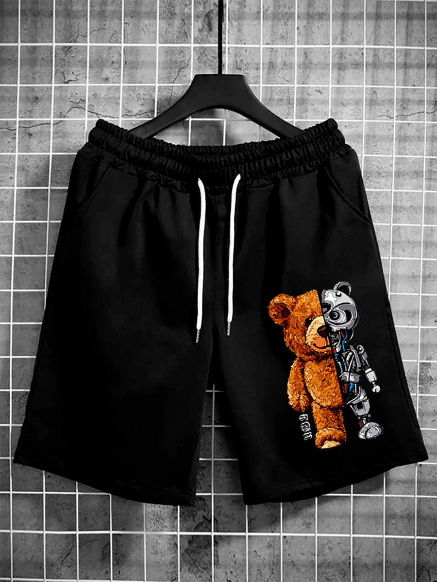 Bermuda Masculina Urso Robo Urban Life Street Minimalista Elastano Tac tel Com Elastano