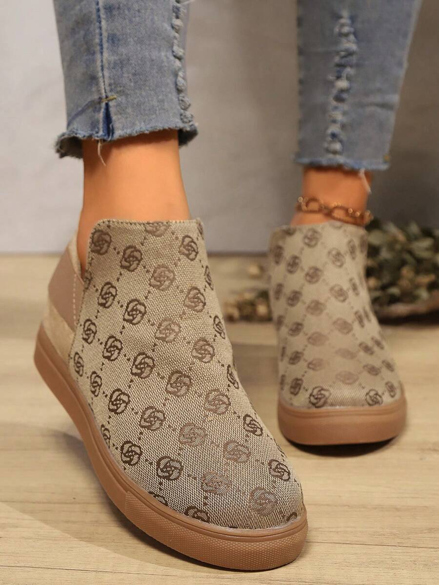 2024 New Plus Size Women's Fashion Sneakers, Casual Sports Shoes, Slip-On Outdoor Faux Suede Comfortable Shoes
