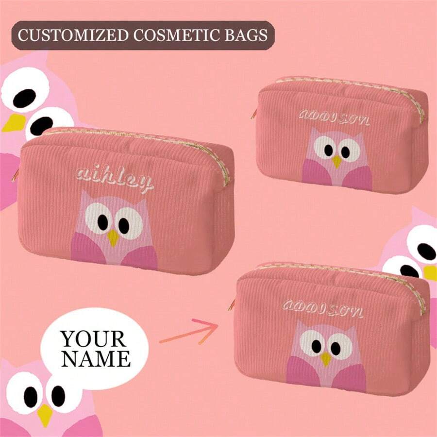 New Cosmetic Bag, Custom Photo Cosmetic Bag, Can Be Customized To Your Unique Design, Lightweight Waterproof Canvas Zipper Cosmetic Bag Is Also Perfect For Coin Purse, Pencil Case, Perfect For Shopping, Date, Vacation, Travel, Festival, Party Or As A Gift