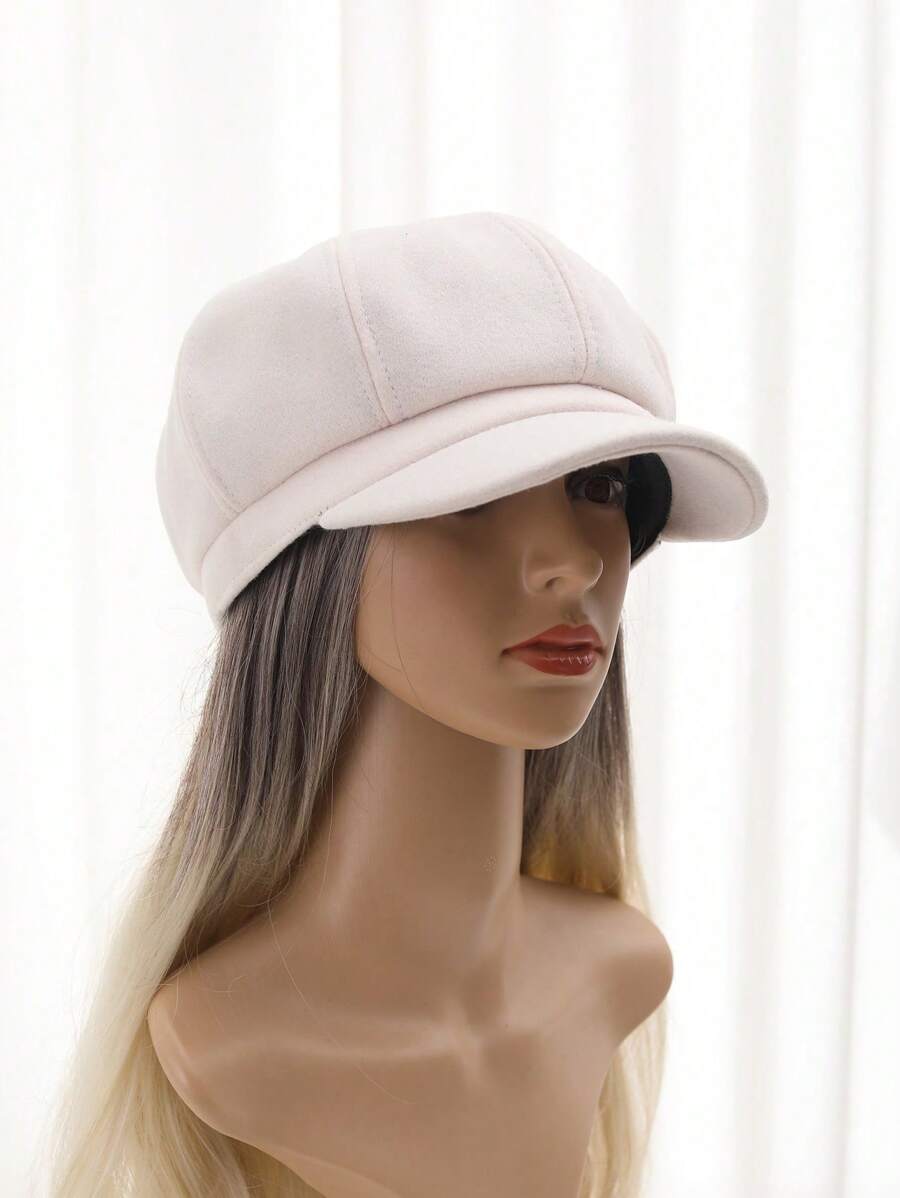 1pc Women's Octagonal Beret Hat, Warm And Minimalistic, Suitable For Daily Use Winter Fall