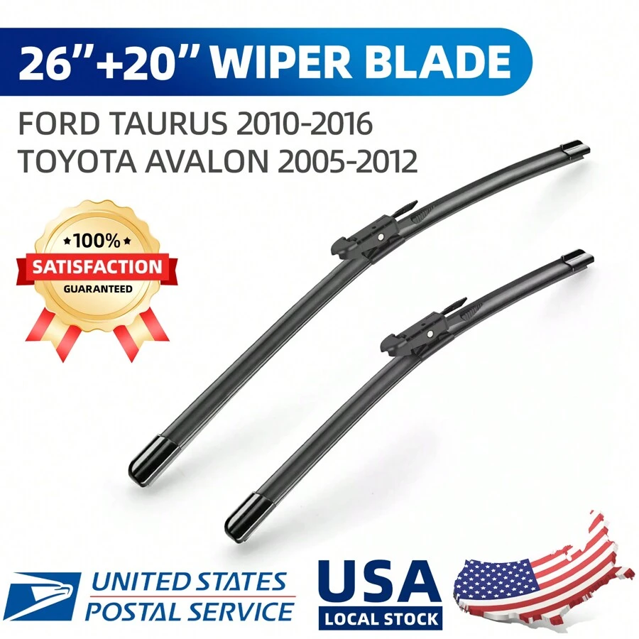 2 Factory Wiper Blades Replacement For 2005-2012 Toyota Avalon,2011-2018 Toyota Taurus Original Equipment Windshield Wiper Blade - 26"+20" (Set Of 2)