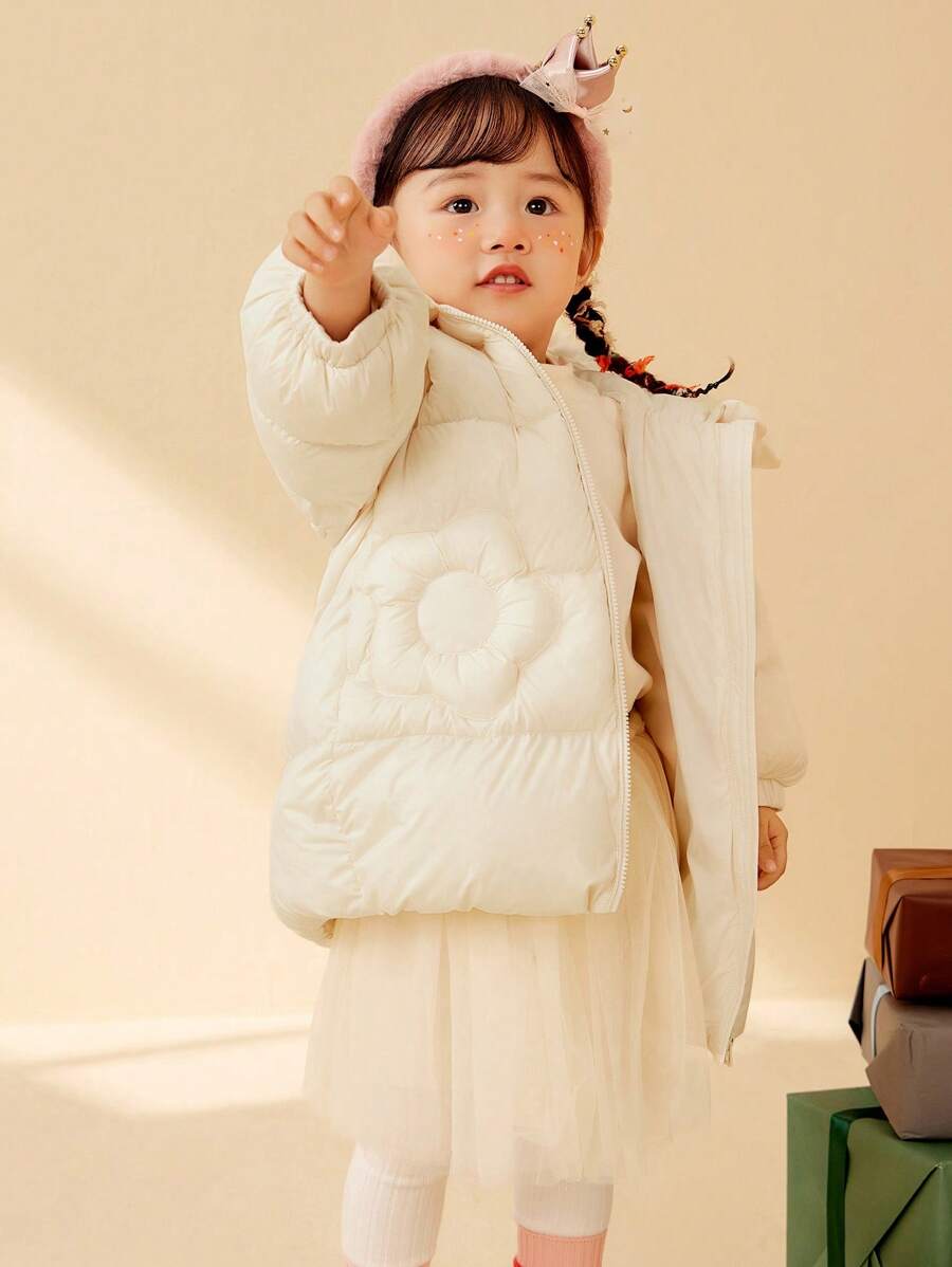mini bala Piumino da bambina per l'inverno, stile dolce e