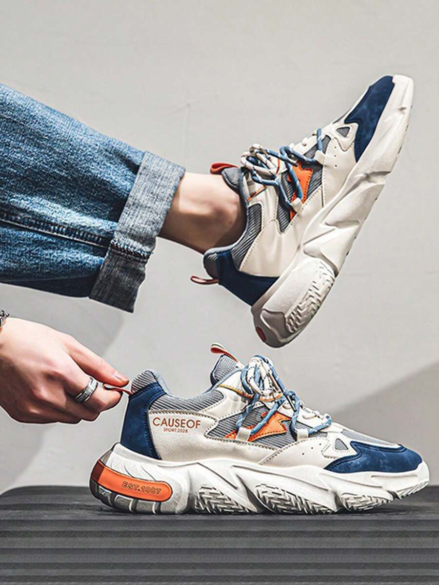 Zapatillas casuales tenis de otoño para hombre, zapatillas de moda con correa de plataforma, zapatillas de correr casuales antideslizantes, adecuadas para correr, citas, entrenamiento, jogger,fitness, actividades al aire libre, ciclismo, baloncesto y uso diario.