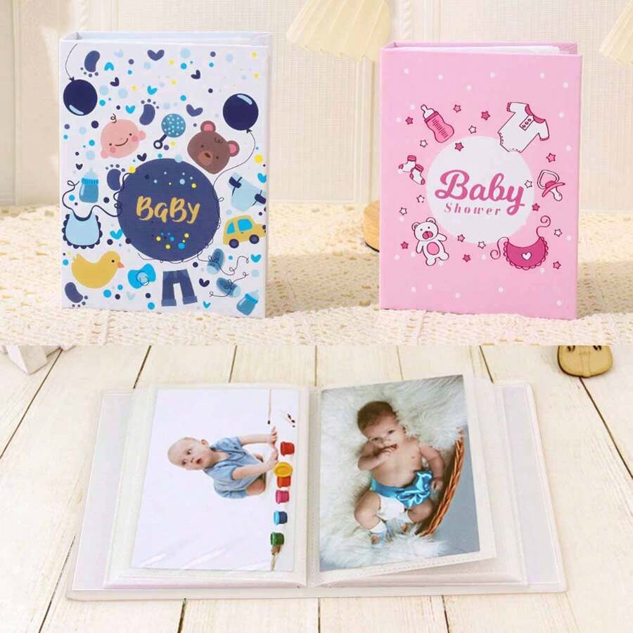 1 Pieza Álbum de Fotos con 100 Bolsillos, Álbum de Fotos de Dibujos Animados Lindo, Álbum de Fotos de Niños, Recuerdo del Crecimiento del Bebé, Recuerdo del Embarazo. Decoraciones y Regalos para Baby Shower, Regalos de Pascua. Cosas para Niñas/Niños