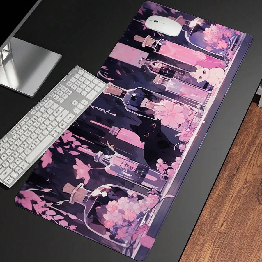 Non-Slip Cute Cat Mouse Pad For E-Sports And Office Use - Large Desk Accessory For Keyboard And Computer Mouse - Perfect Gift For Teens And Loved Ones