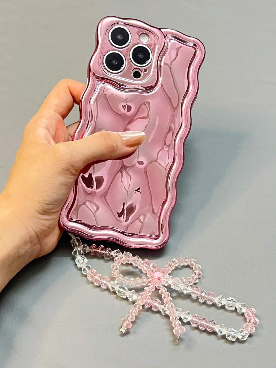 Premium Electroplated Patterned Meteorite Texture Silver Phone Case Compatible With IPhone 16 / 16 Pro / 16 Pro Max / 16 Plus / 16e