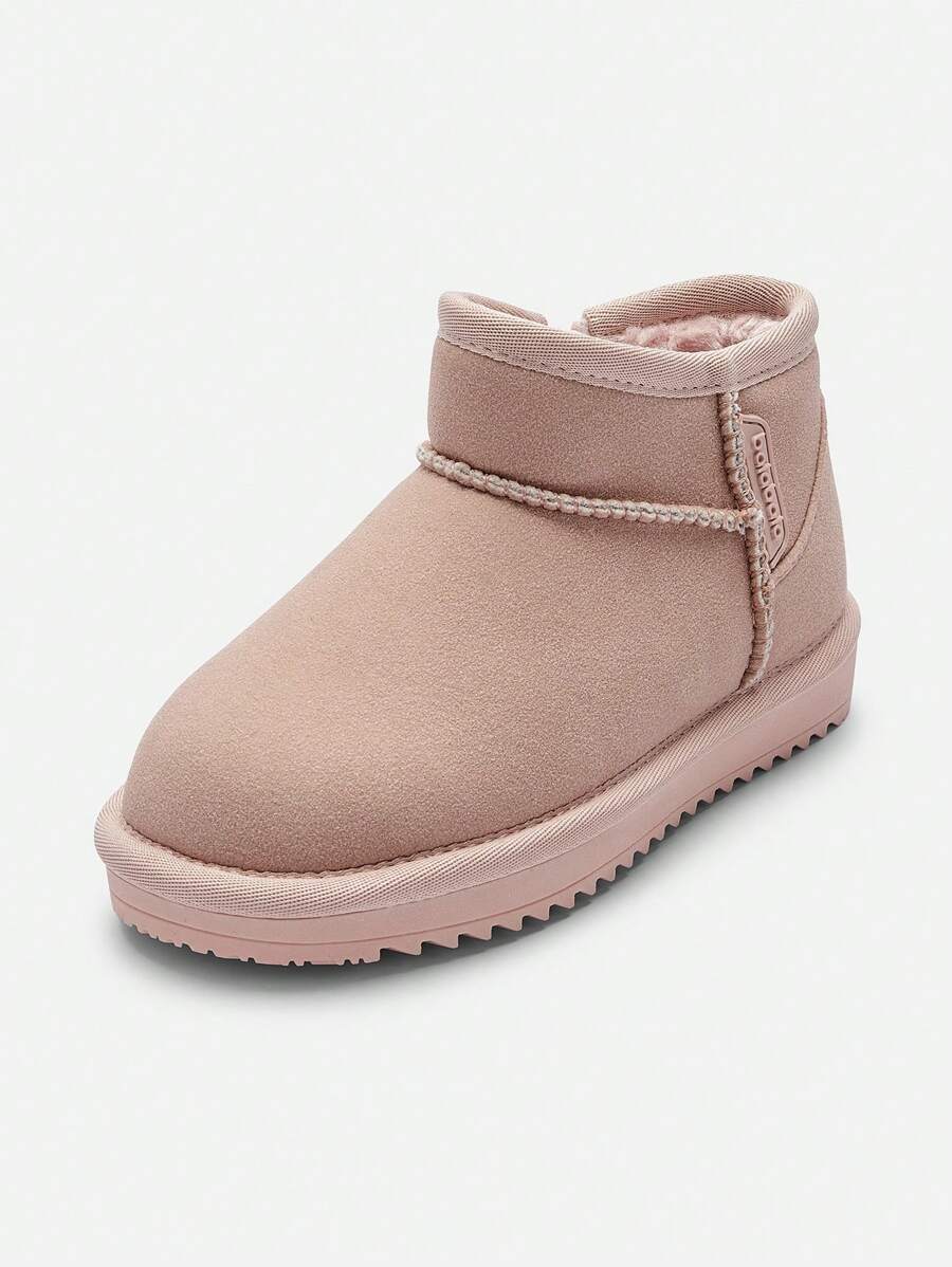 Balabala Botines cortos de nieve estilosos para niños en invierno - Botas de tobillo cálidas para niños y niñas, zapatos de fácil puesta para aventuras al aire libre