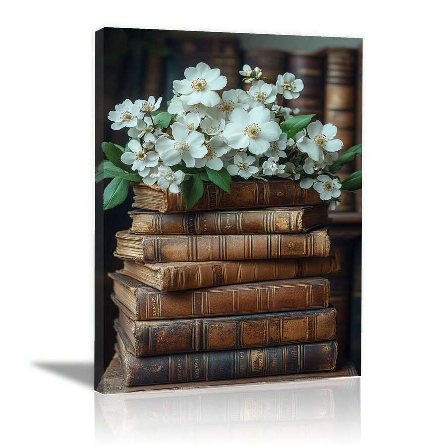 Framed Wall Art Vintage Flower Pictures Decor Aesthetic, Vintage Flower Wall Art Room Decor, Sunflower Canvas Wall Art Botanical Prints, Flower In Vase Wall Painting, Rustic Farmhouse Wall Decor For Bedroom Living Room Bathroom Pictures Gifts