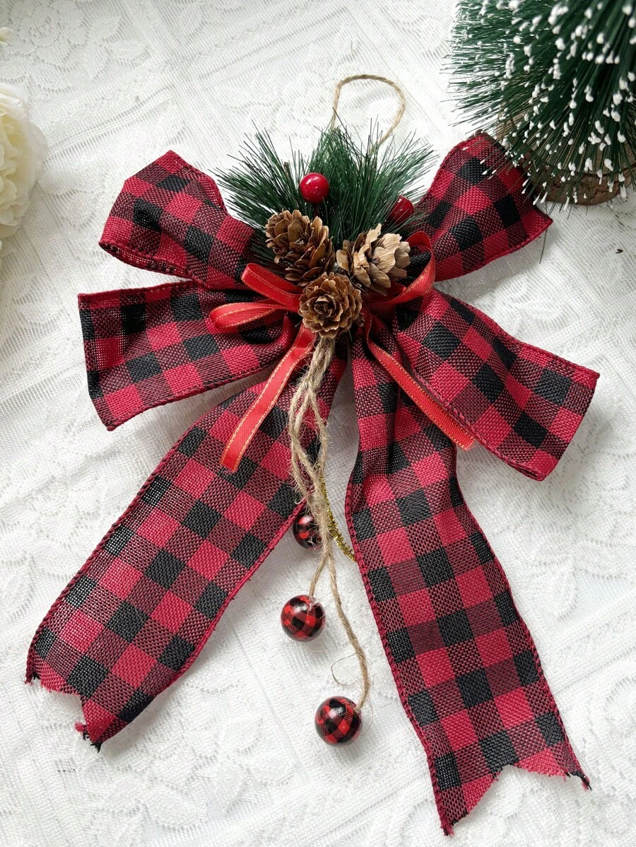 Christmas Butterfly Ornaments - Christmas Tree Hanging Decor, Pine Cone, Snowflake, Deer, Bow Knot, Snowball, Plaid Bow, Ornament Gift Set