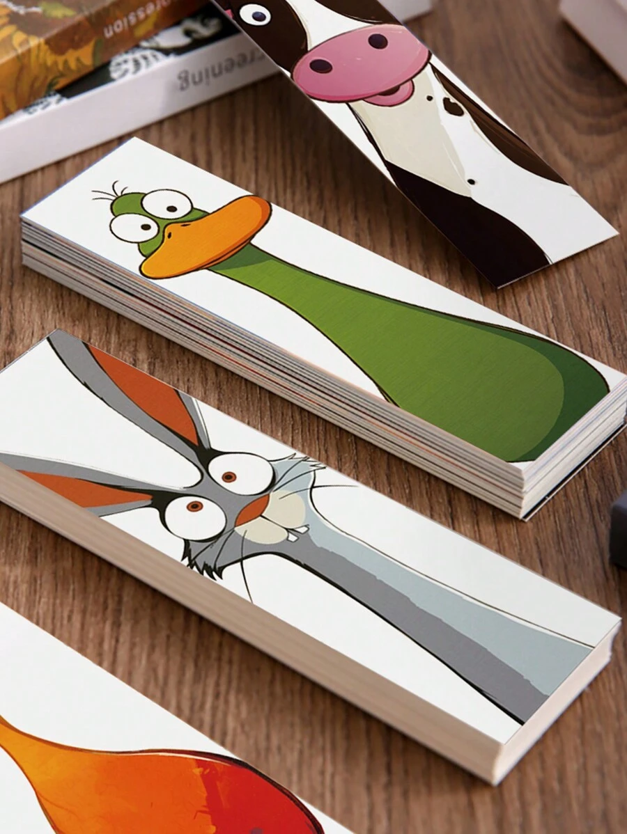 30 piezas/paquete Pegatinas de animales de dibujos animados divertidos, tarjetas de papel multifuncionales, aptas para scrapbooking, diarios, regalos para lectores y amantes de los pasatiempos