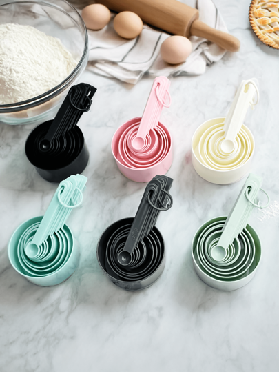 1 Set Of 10,Measuring Cups & Spoons Set,Kitchen Aid Measuring Cups And Spoons,Stackable Cups And Spoons,Kitchen Gadgets For Cooking & Baking