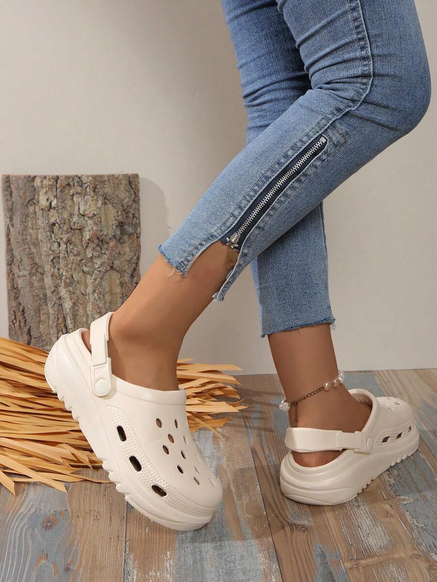 2024 Neue stilvolle Damen Schuhe mit hohem Plateau, Sommer Outdoor rutschfeste und geruchshemmende Beach Sandalen mit angenehmem Tragegefühl