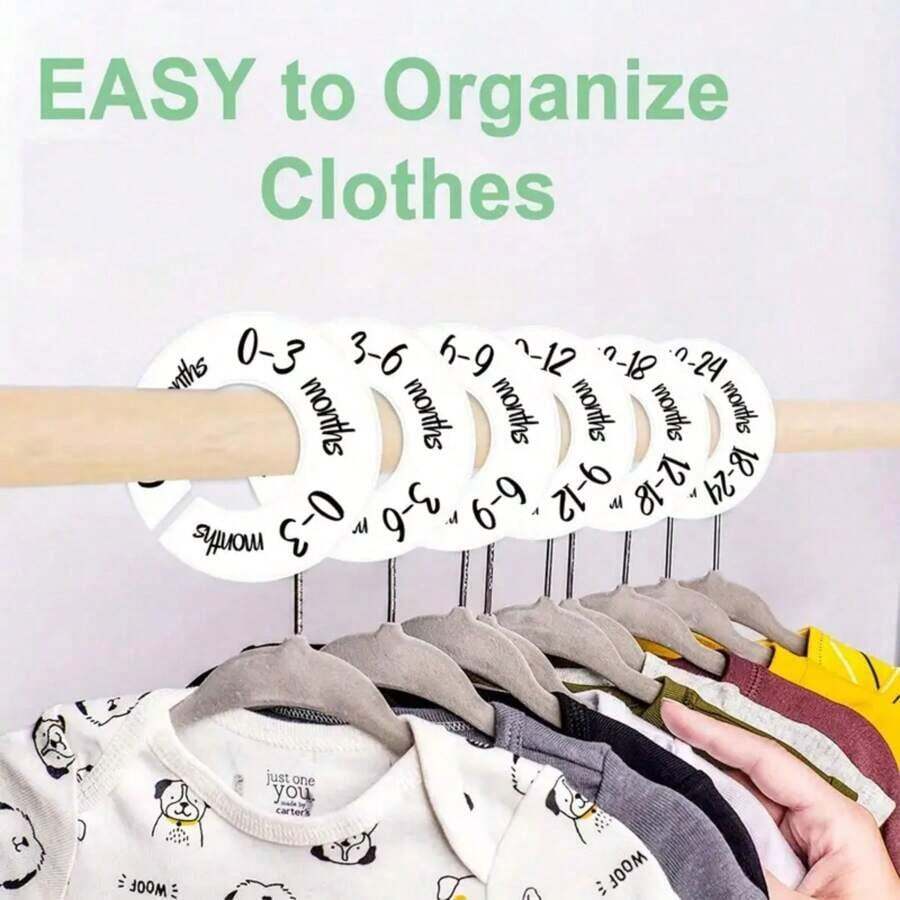 Baby Closet Dividers, Universal Nursery Organizer For Infant Clothes Size & Age Separation