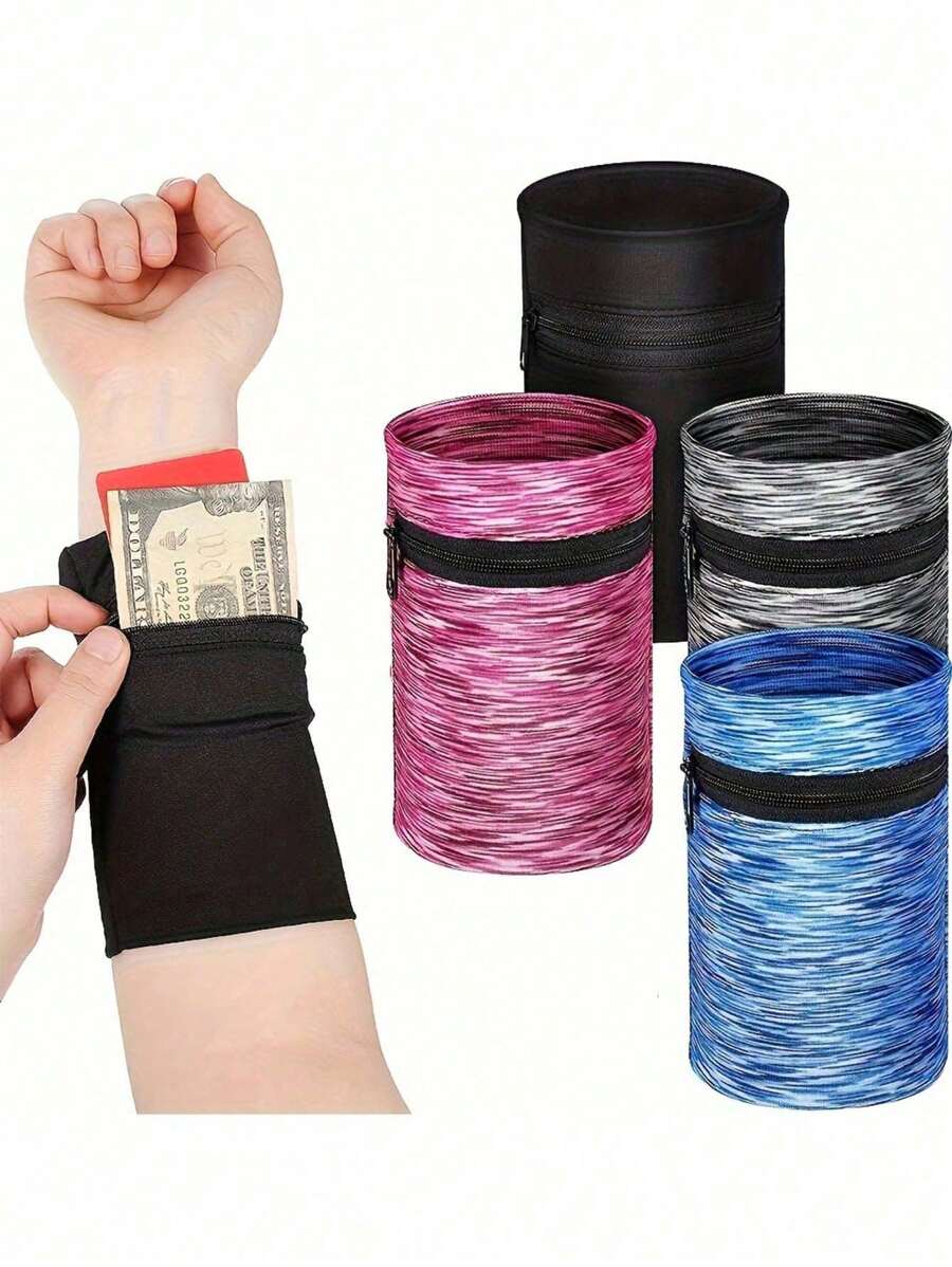 Wrist Wallet With Zipper Portable Breathable Perspiration Sports Wrist Bag Outdoor Running Cycling Arm Bag Handbag Clutch Bag Wristlet Bag Organizer Storage Wallet Outdoor Running Arm Bag For Storing Coins Keys And More School Accessories School Supplies Back To School Dorm Essentials Travel Essential