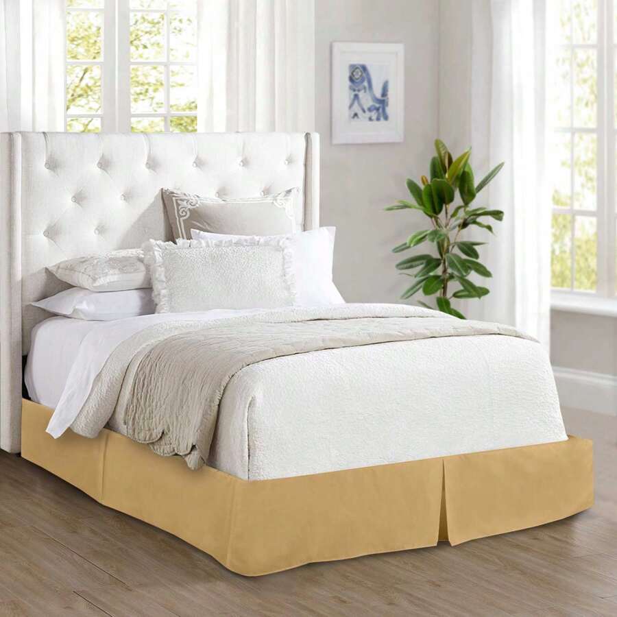 Mocassi 1-Piece Bed Skirt, Quality Design And Expertly Tailored, Luxury 1500 Series Wrinkle & Fade Resistant Egyptian Quality.