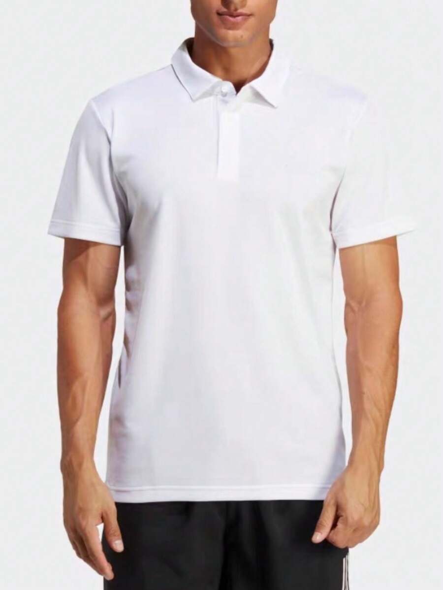 camisa polo de manga curta camiseta de algodão puro respirável negócios cor sólida camisa esportiva P-G3