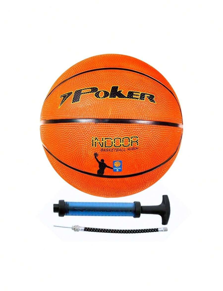 Bola Basquete Poker Oficial Mirim 5 + Bomba Penalty