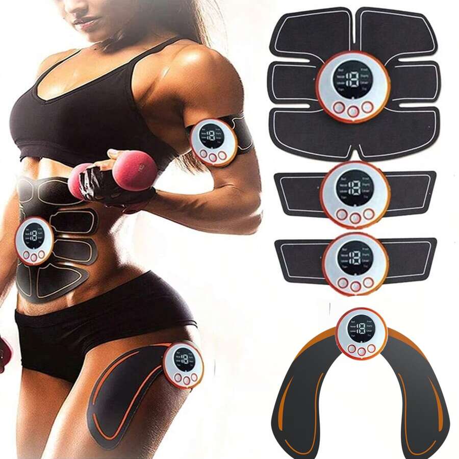 USB Rechargeable Wireless EMS Muscle Stimulator ABS Abdominal Muscle Trainer Toner BodyHip Trainer Unisex