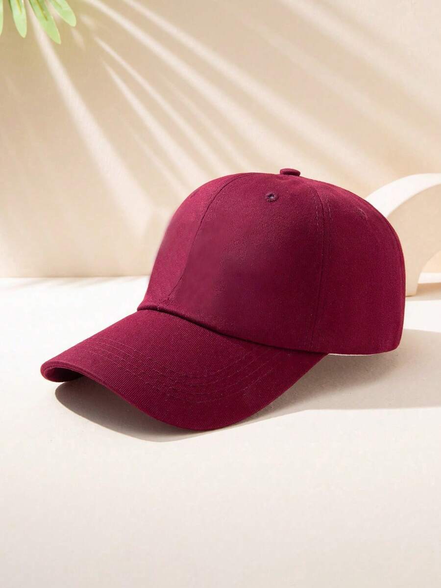 Gorra de béisbol de color liso y sencilla para hombres, para uso casual diario