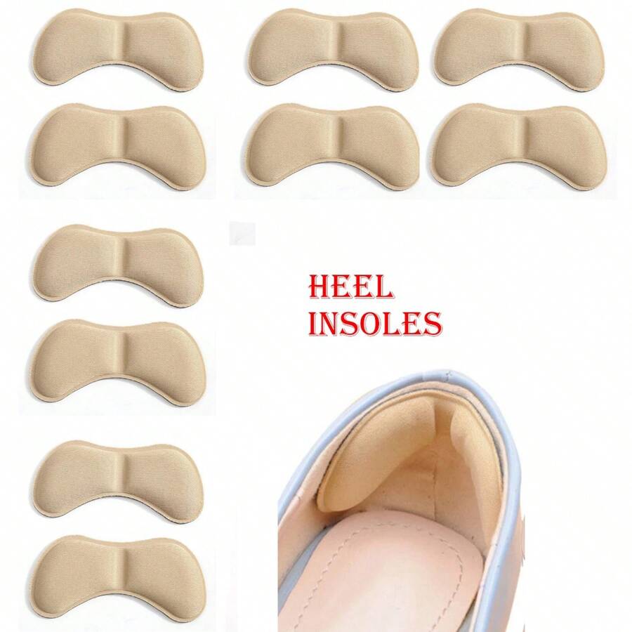 5 paires de coussinets de talon souples, protections antiadhésives pour talon, protecteurs de soins des pieds contre l'abrasion, convenant aux talons hauts, baskets, chaussures