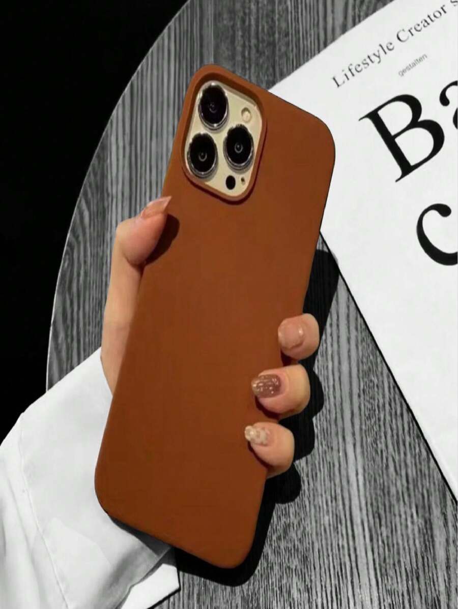Capa Case marrom com fundo aveludado