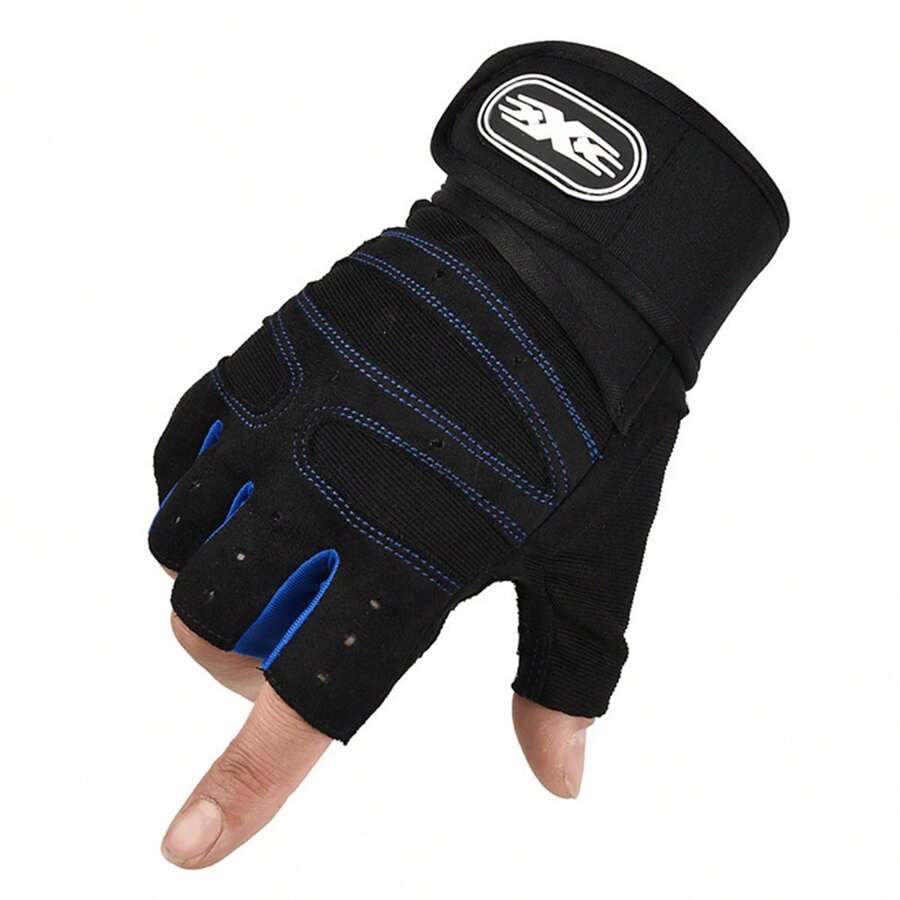 1 Pair Stay Protected & Comfortable: Half-Finger Fitness Gloves For Men & Women - Breathable Sunshade Sports Gloves For Outdoor Activities, Black Gloves, Gym, Sport, Gym, Home Exercise, Women's Gym Gloves, Boxing Gloves, Gym Gloves, Gym Gloves, Men's Gym Gloves