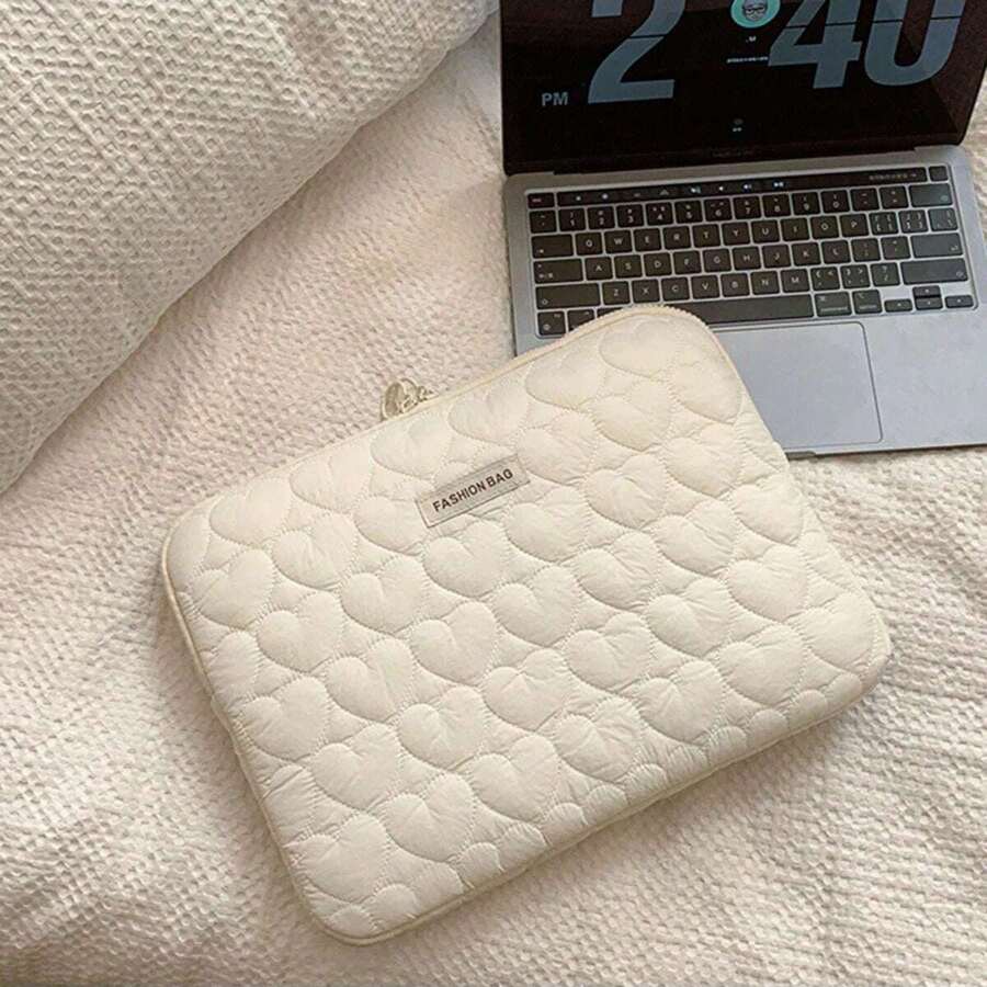 1pc Fashionable And Simple Plaid Anti-Collision 11-Inch Tablet Inner Bag 13-Inch 14-Inch 15-Inch Hand File Bag Laptop Bag Back To School