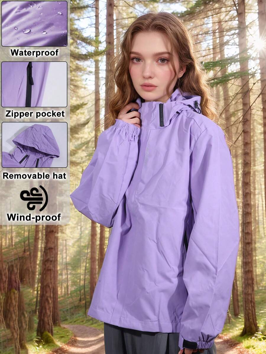 Giacca antivento da donna nuova per l'autunno/inverno, impermeabile, giacca sportiva casual per avventura e hiking