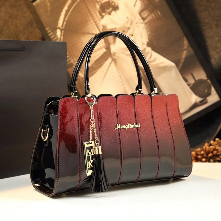Color-Block Stitching And Folding Color-Changing Business Bags, High-Class Ladies Handbags, Large-Capacity Multi-Layered Multifunctional Female Bags, Shoulder Bags For Party Dinners, Adult Female White-Collar Mommy Bags, Outdoor Travel With Adjustable Shoulder Straps, And Boston Bags For Fashion Dating Parties.