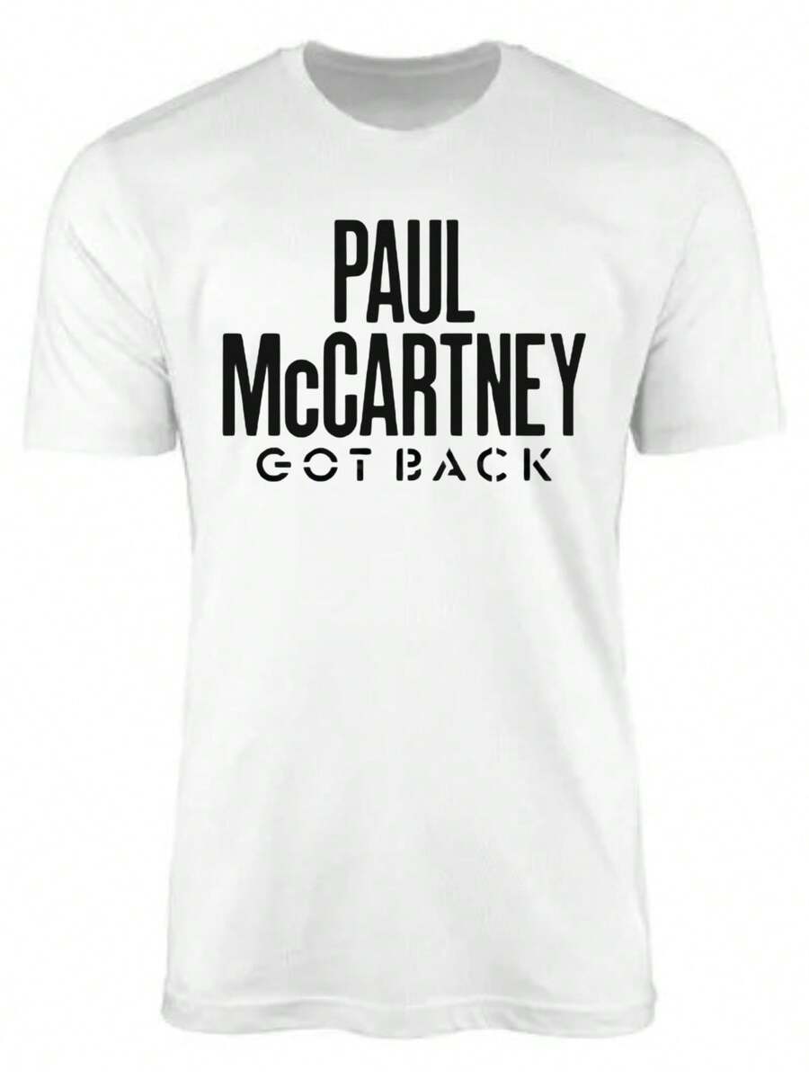 Camiseta Camisa T-shirt Cantor Paul Mccartney Got Back Tour Slim Algodão Confortável Unissex Para Fã