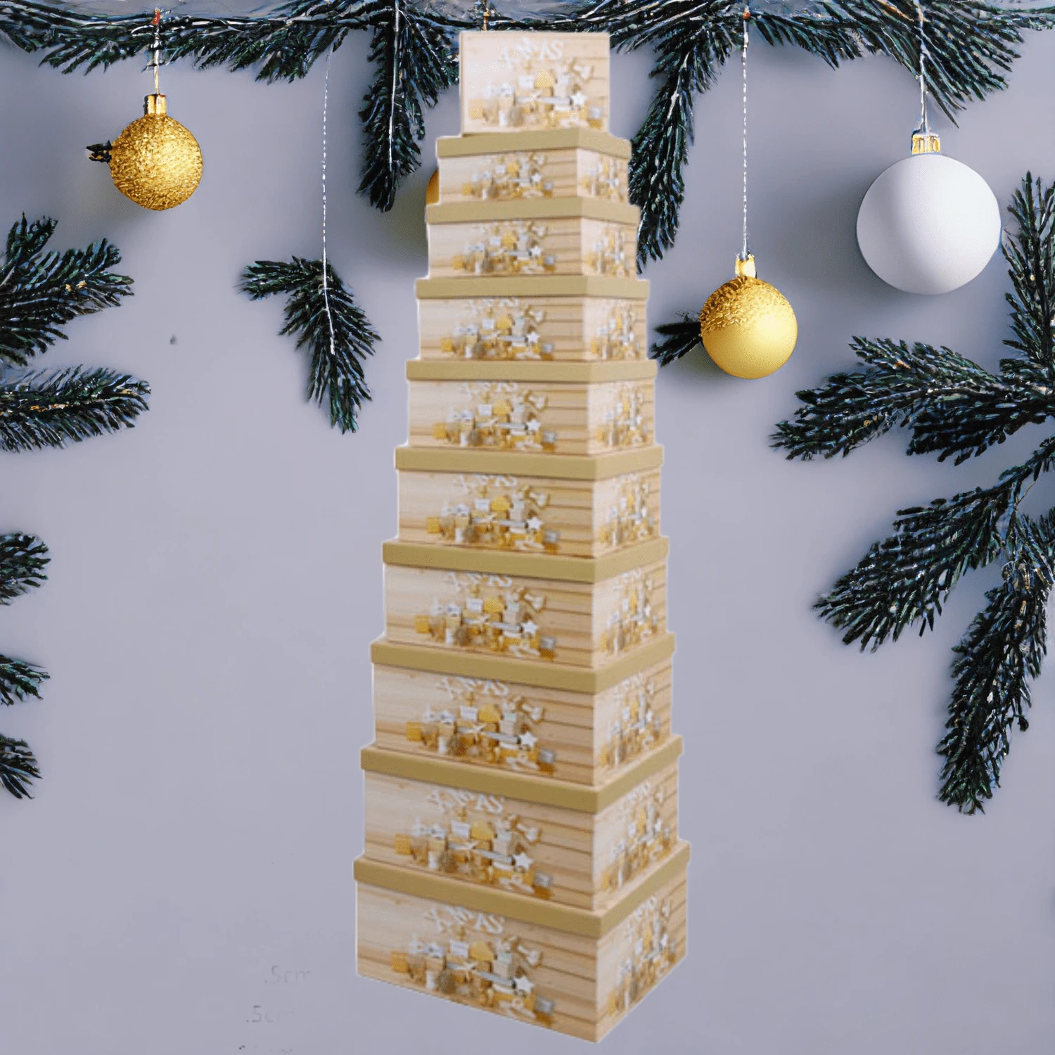 10-Piece Style Gift Packaging Box Storage Box Santa Claus Elk Snowflake Bell Hat Socks Gift Box