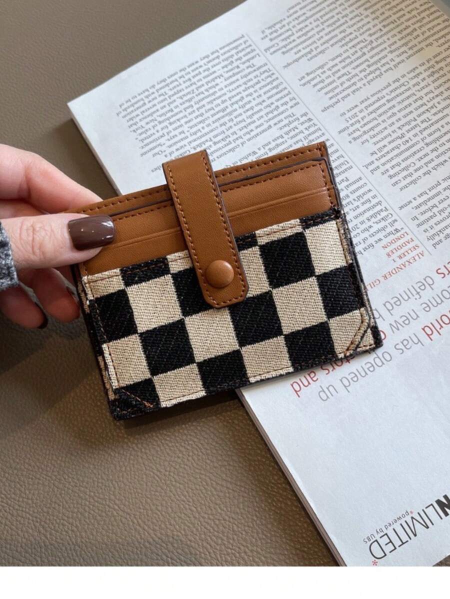 Billetera pequeña de moda para dama, de lona simple y ligera con 10 ranuras, con cremallera y cierre a presión, forro y ribete (PU), solo lavado a mano o en seco. Cartera de mujer, monedero, tarjetero, portador de tarjetas de crédito, portador de tarjetas de identificación, portador de tarjetas de negocios