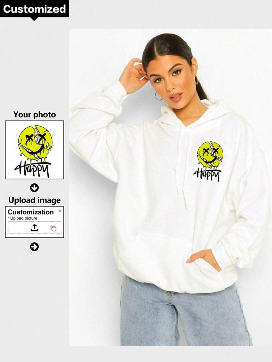 Sudaderas personalizadas para mujeres, puede personalizar con sus propias imágenes en la parte izquierda del pecho, usar su equipo favorito, paisajes, obras de arte o su propio logotipo de tienda. Un regalo personalizado para su novia o esposa.