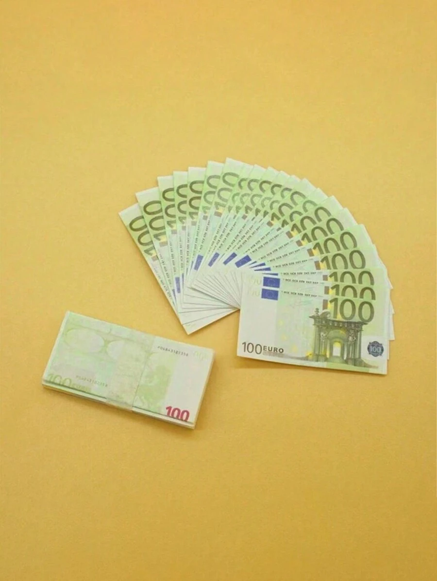 1 pieza de billete conmemorativo colorido con lámina de plástico, euro, libra esterlina (estilo aleatorio enviado)