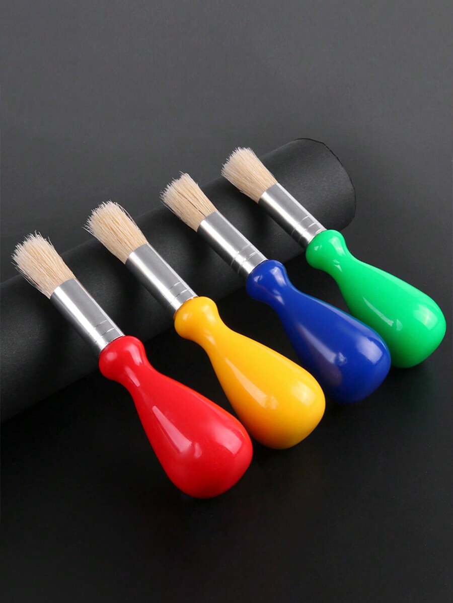 2-6 pièces de couleurs aléatoires créatives, pinceau de peinture à l'huile en forme de goutte d'eau en plastique, outil de peinture artistique pour étudiant, petit cadeau, graffiti de peinture DIY, pinceau de peinture murale, set de pinceaux à peinture acrylique multifonctions pour la rentrée scolaire, fournitures scolaires