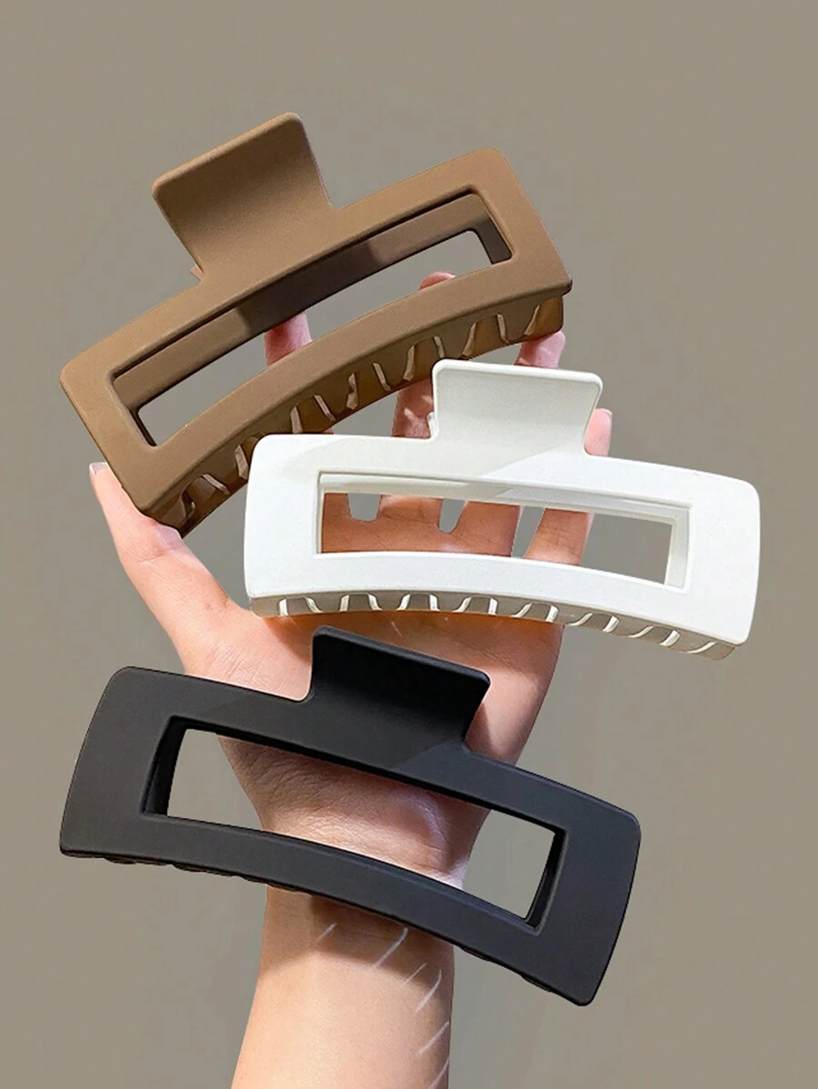 3 buc/1 buc agrafe de păr din plastic ușoare, pentru femei, negru/alb/maro, 4,33 in/11 cm, dimensiuni mari, accesorii de păr multifuncționale elegante la modă, agrafe de păr simple, minimaliste, de culoare solidă, potrivite pentru ieșiri zilnice, petrecere, naveta, vacanță, spălarea feței/părului, machiaj și ținute asortate, gheare de păr, agrafe de păr, cleme de păr, cleme de păr, agrafe de păr, tip prinzător de păr, casual