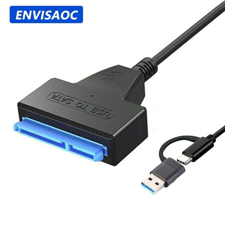 SATA To USB 3.0 USB-C Adapter Cable Up To 6 Gbps For 2.5 Inch External HDD SSD Hard Drive SATA 3 22PIN USB 2.0 To Sata III Cord SATA To USB