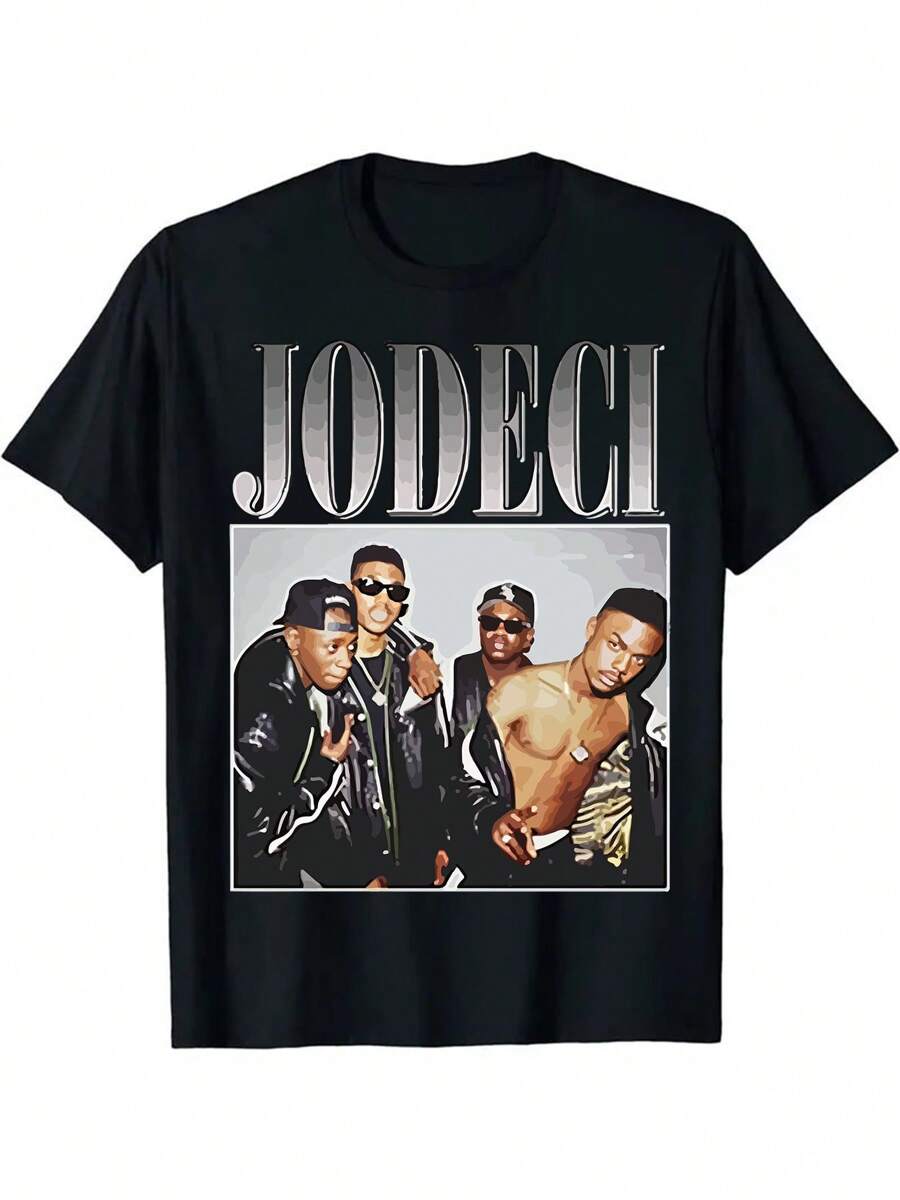 Hip-Hop Party Portrait Print Men's Cotton Short-Sleeved T-Shirt 190gsm
