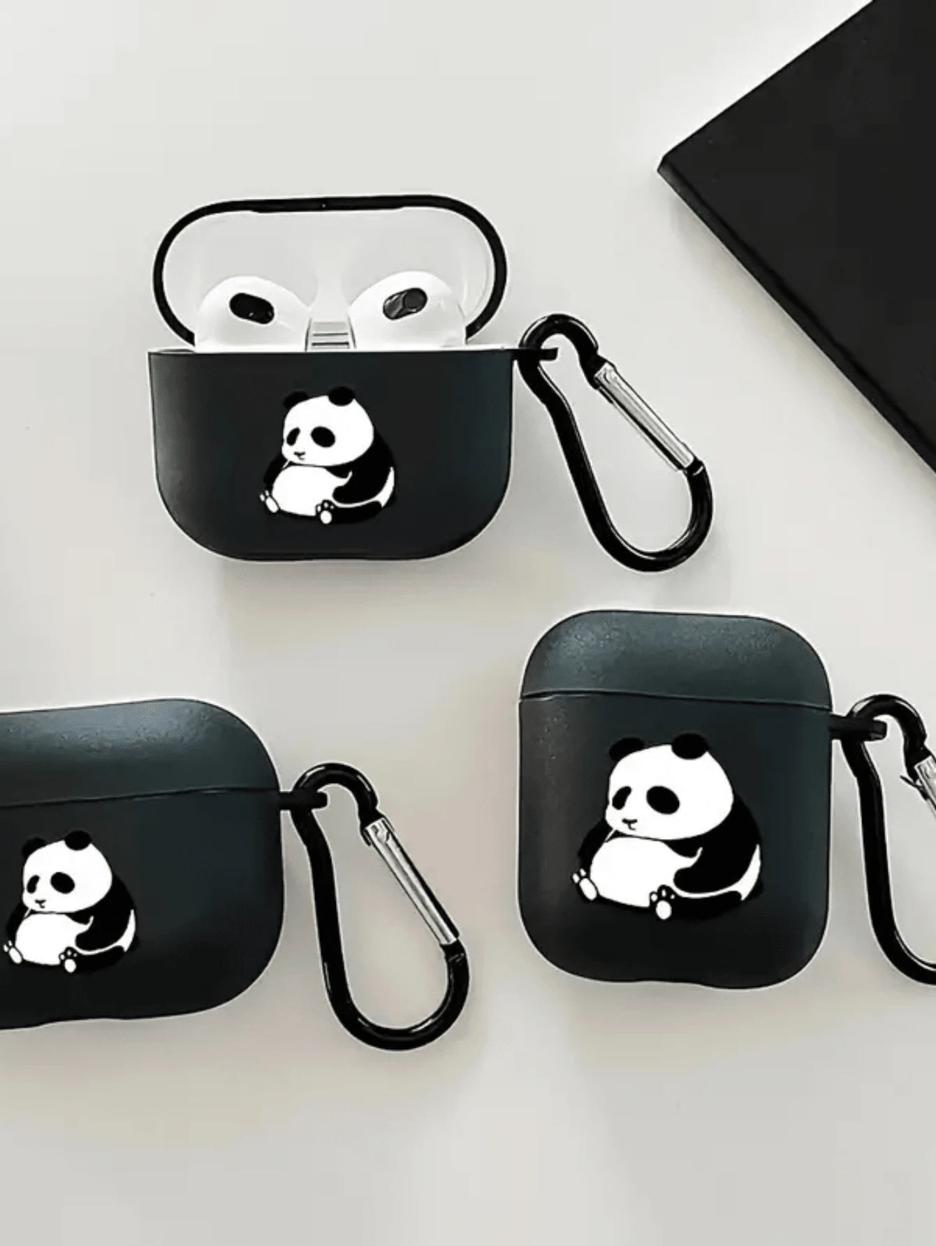 Apple Cute Panda Earphone Case Compatible With Iphone Earphone, AirPods 1/2 Earphone Protective Case,New Wireless Earphone Protective Case Compatible With Airpods 3/Pro/Pro2 Earphone Protective Case, Gift For Boyfriend/Girlfriend