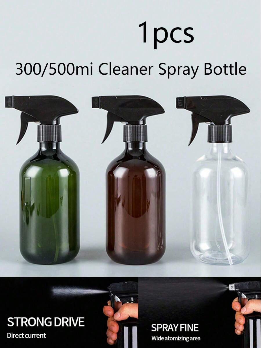 1pc 300/500ml Cleaner Spray Bottle,Styling Spray Bottle,Empty Fine Mist Spray Bottle Ultra Fine Continuous Spray Water Bottle Fine Mist Sprayer For Hair Styling, Cleaning,Plants, Misting & Skin ,Fine Mist Spray Bottle Suitable For Plant Cleaning Liquid Hair Gardening