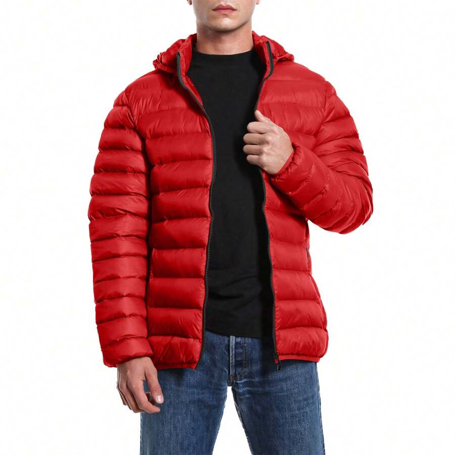 TMK Piumino Uomo Primaverile Autunnale con Cappuccio 100 Grammi art. 8201