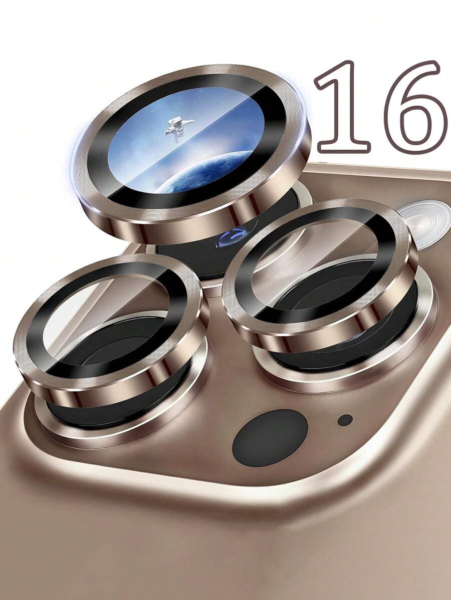 3pcs Camera Lens Protector Film Compatible With Iphone 16 Pro Max/IPhone 16 Pro, Easy Installation, 9H Hardness Tempered Glass Highly Compatible With Iphone 16 Pro Max/IPhone 16 Pro Metal Independent Lens Protection Film Gift For Birthday, Family, Friends Alloy Metal With Tempered Glass Full Cover, Lens Protector, Phone Accessories