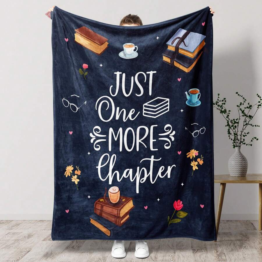 1pc Book Lover's Gift, Throw Blanket For Book Lovers Men And Women, Reading Club Gift For Book Lovers, Librarian Gift Blanket, Sofa Blanket, Throw, Christmas Blanket, Christmas Gift