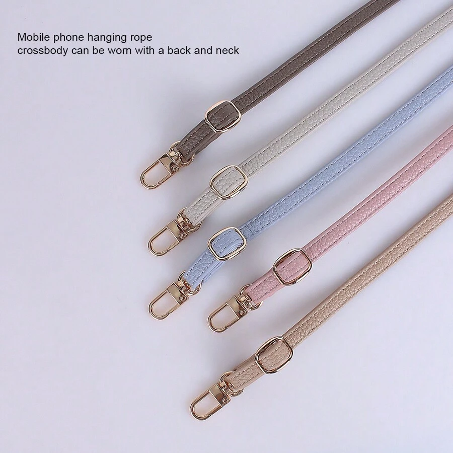 1 Piece Of Mobile Phone Lanyard Can Be Slung Diagonally And Adjusted With A Long Neck Strap That Does Not Tighten The Neck. Fashionable Women's Lanyard With PU Leather Material Neck Strap Chain Compatible With IPhone, Phone Cases, And Universal Accessories Gifts For Mother, Family, Friends, Birthday, Holiday Phone Charm, Phone Chain