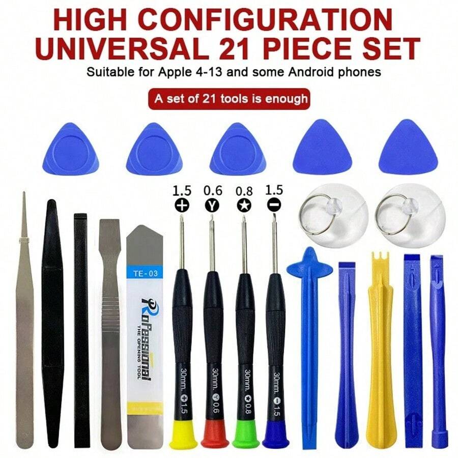 21 In 1 Mobile Phone Disassembly Repair Kit Apple Android Set Screwdriver Combination Skid Multi Function Disassembly Kit
