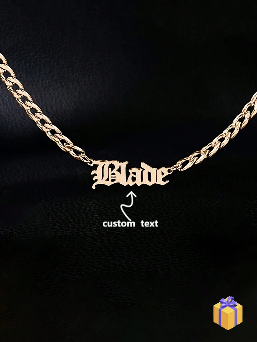 1 pezzo Collana personalizzata in acciaio inossidabile con il nome, gioiello personalizzato come regalo per lui o per lei, idea regalo per il rientro a scuola, per l inverno, per San Valentino per ragazzi e ragazze